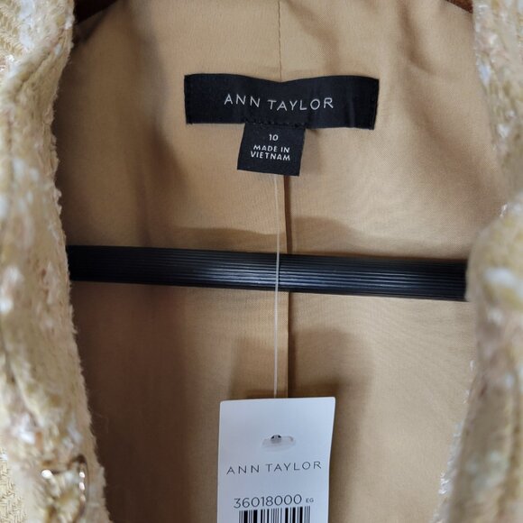 ANN TAYLOR NWT TWEED BLAZER SZ 10 - Picture 2 of 9